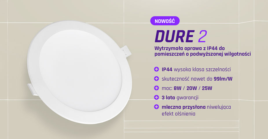 Dure 2 8w Downlight Ww Sli043004ww Spectrum Led