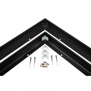 Frame to mounted fixture surface luminaire  ALGINE 600x600mm black, ACC+035010_FRAMEBL