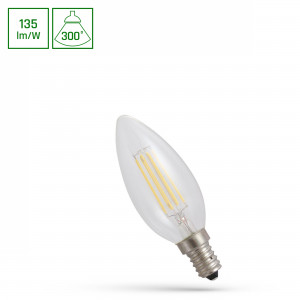 ŚWIECZKA LED 5,5W E14 COG CLEAR Neutralna, WOJ+14388_5.5W