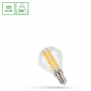 LED BALL 5,5W E14 COG CLEAR, WOJ+14389_5.5W