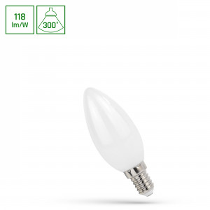 ŚWIECZKA LED 5,5W E14 COG MILKY Neutralna, WOJ+14393_5.5W