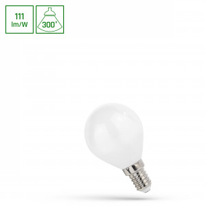 LED BALL 5,5W E14 COG MILKY, WOJ+14394_5.5W