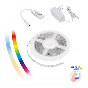 LED STRIP 17W RGBW/CCT/DIMM SMART SET with cover + power supply + controller, Wi-Fi Spectrum SMART, WOJ+14493