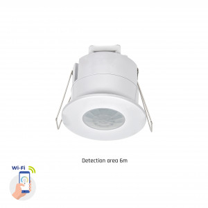 PIR SENSOR 360DEG 1,2KW 6M RECESSED IP20 230V WI-FI/BT SMART, WOJ+05783